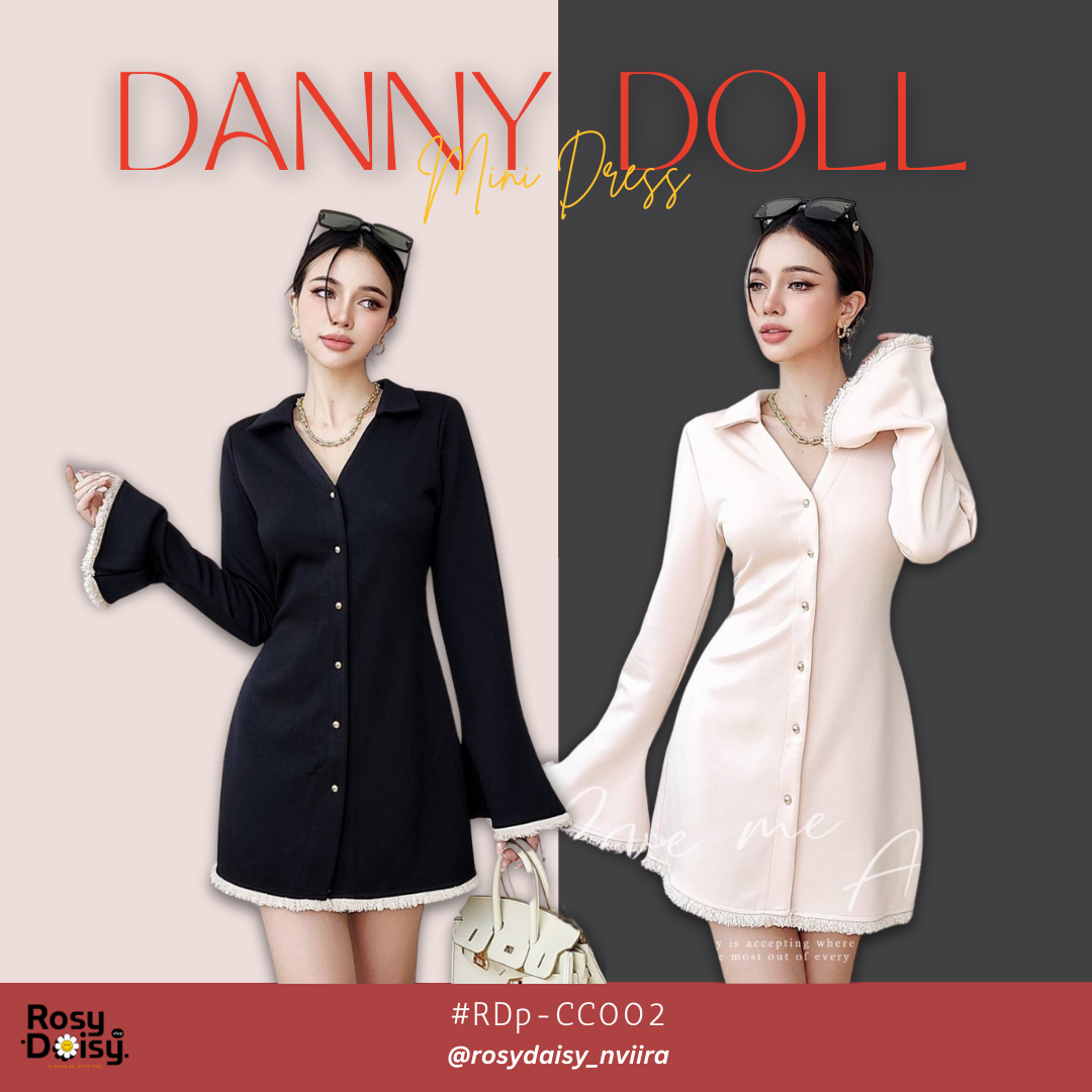 Rosy Daisy ♡♡  Danny doll mini dress มินิเดรส ผ้านาโนเนื้อดี เด้งยืด ใส่สวยใส่สบาย