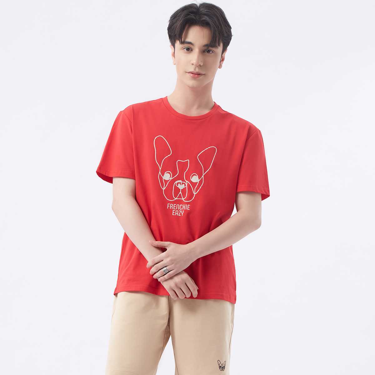 เสื้อทีเชิ้ตลายเฟรนช์ชี่ อีซี่ | Frenchie Eazy Tee Shirt | 04000