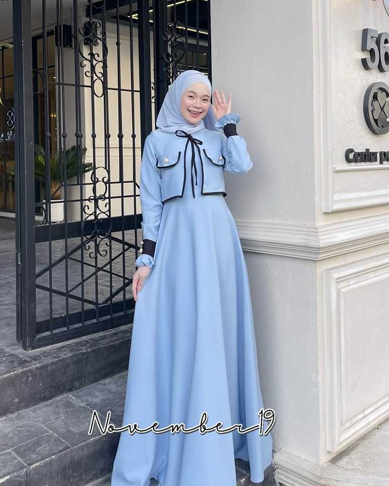 ชุดอิสลาม รุ่นเรเชล ชุดเดรส เดรสยาวเดรสมุสลิม เดรสออกงานFashionmuslim Dressmuslim