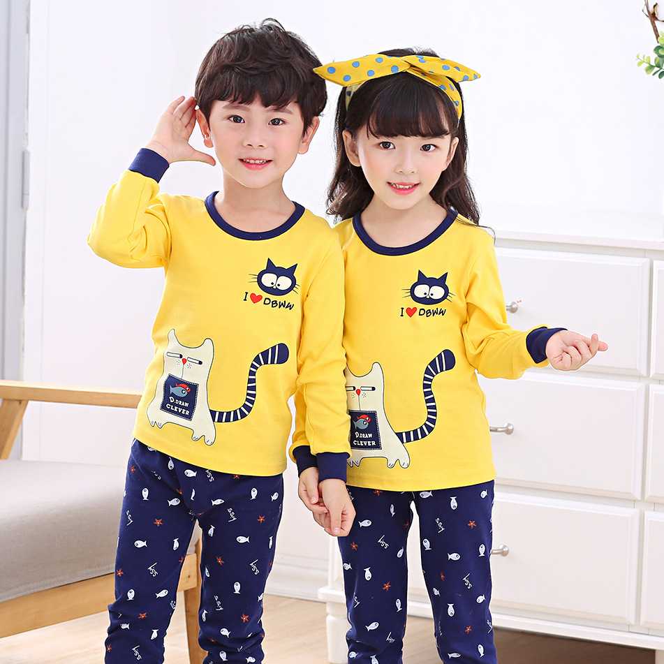 K133 ชุดนอนเด็กสไตส์เกาหลี แขนยาว  100% COTTON
