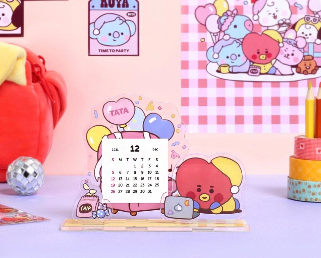 พร้อมส่ง🎉ปฏิทินปี 2022 Acrylic Stand Calendar Party Baby BT21 ลิขสิทธิ์แท้จากเกาหลี🇰🇷