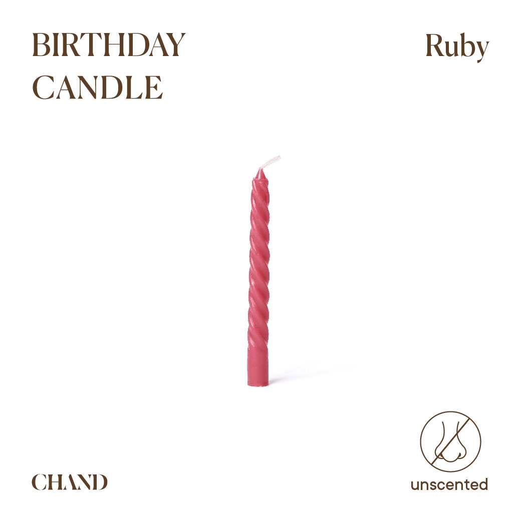 Ruby Birthday Candle
