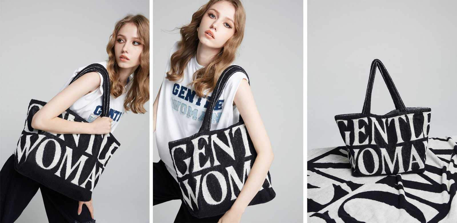GENTLEWOMAN GW Terry Tote Bag : Black  สวยจึ้ง เกินต้าน แท้ 💯จาก shop ✅