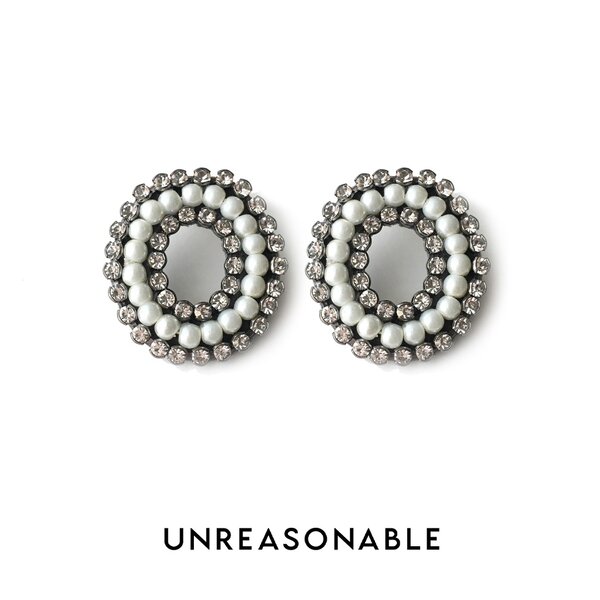 ต่างหู Crystal ต่างหูคลิป ต่างหูก้านเงินแท้ น้ำหนักเบา สวยใส่สบาย UA0629-01 Unreasonable Accessories
