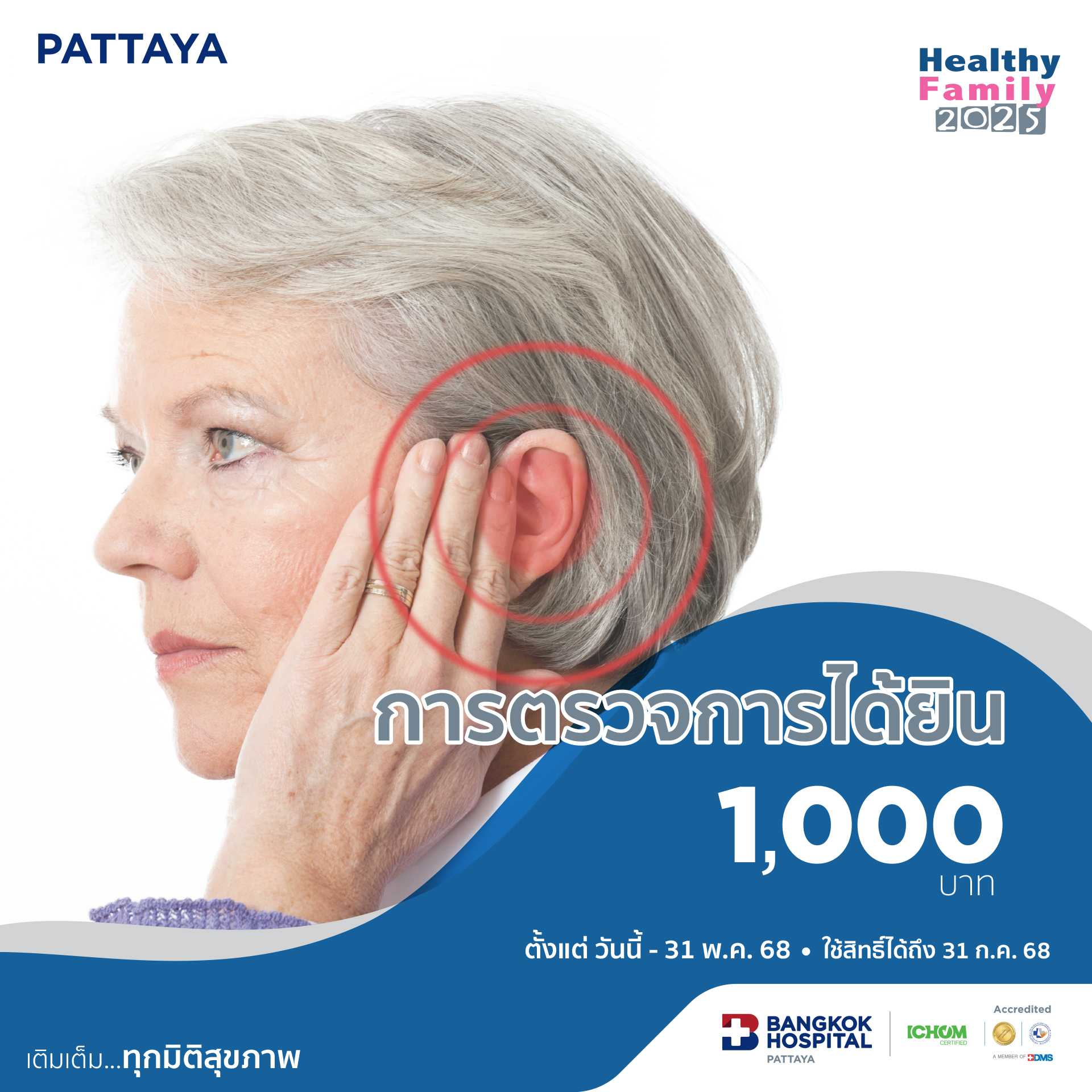 การตรวจการได้ยิน Hearing Screening (Audiogram)