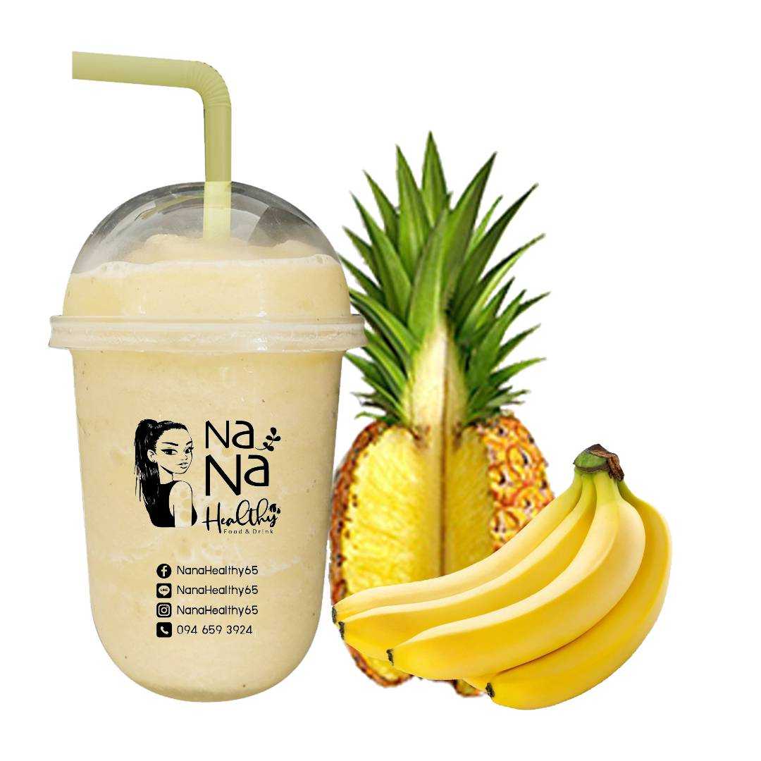 กล้วยหอม+สับปะรดปั่น / Banana + Pineapple Smoothie