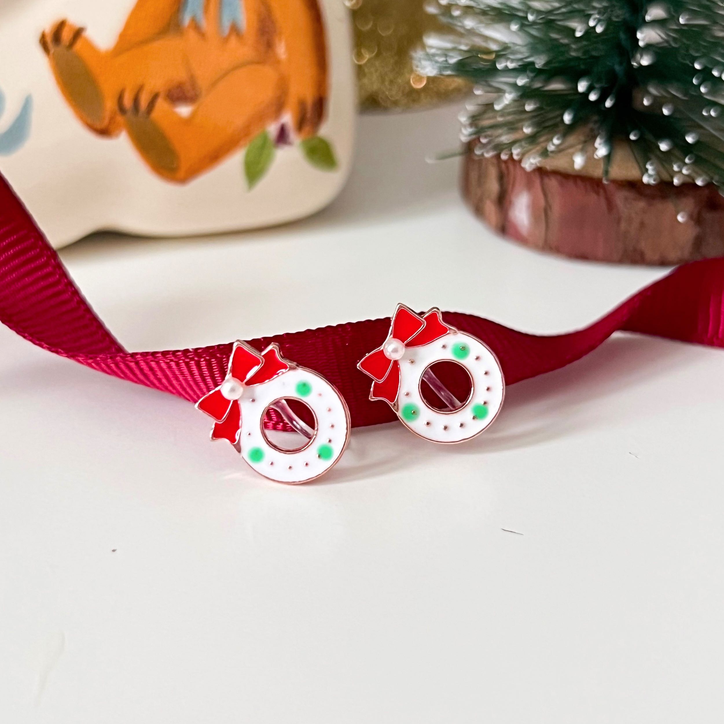 XMAS หรีดคริสมาตขาว แป้นใส