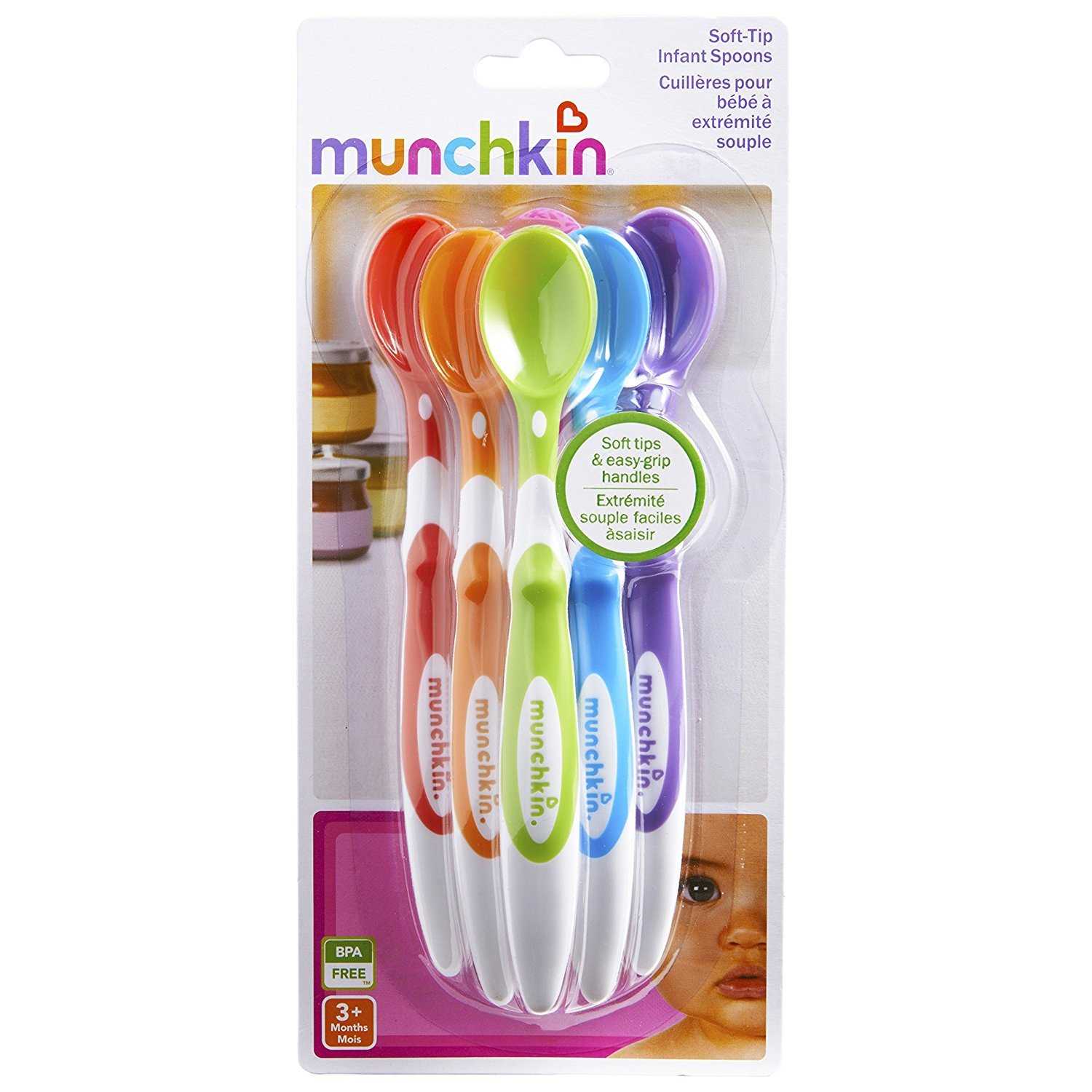 #ช้อน Munchkin : MNK10062 Six Soft-Tip Infant Spoons