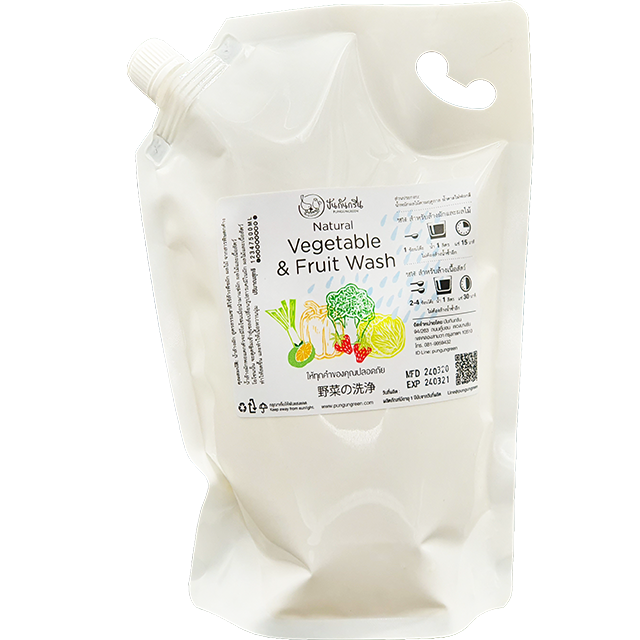 น้ำล้างผัก สูตรธรรมชาติ (Natural Vegetable Cleanser) ขนาด 1 ลิตร