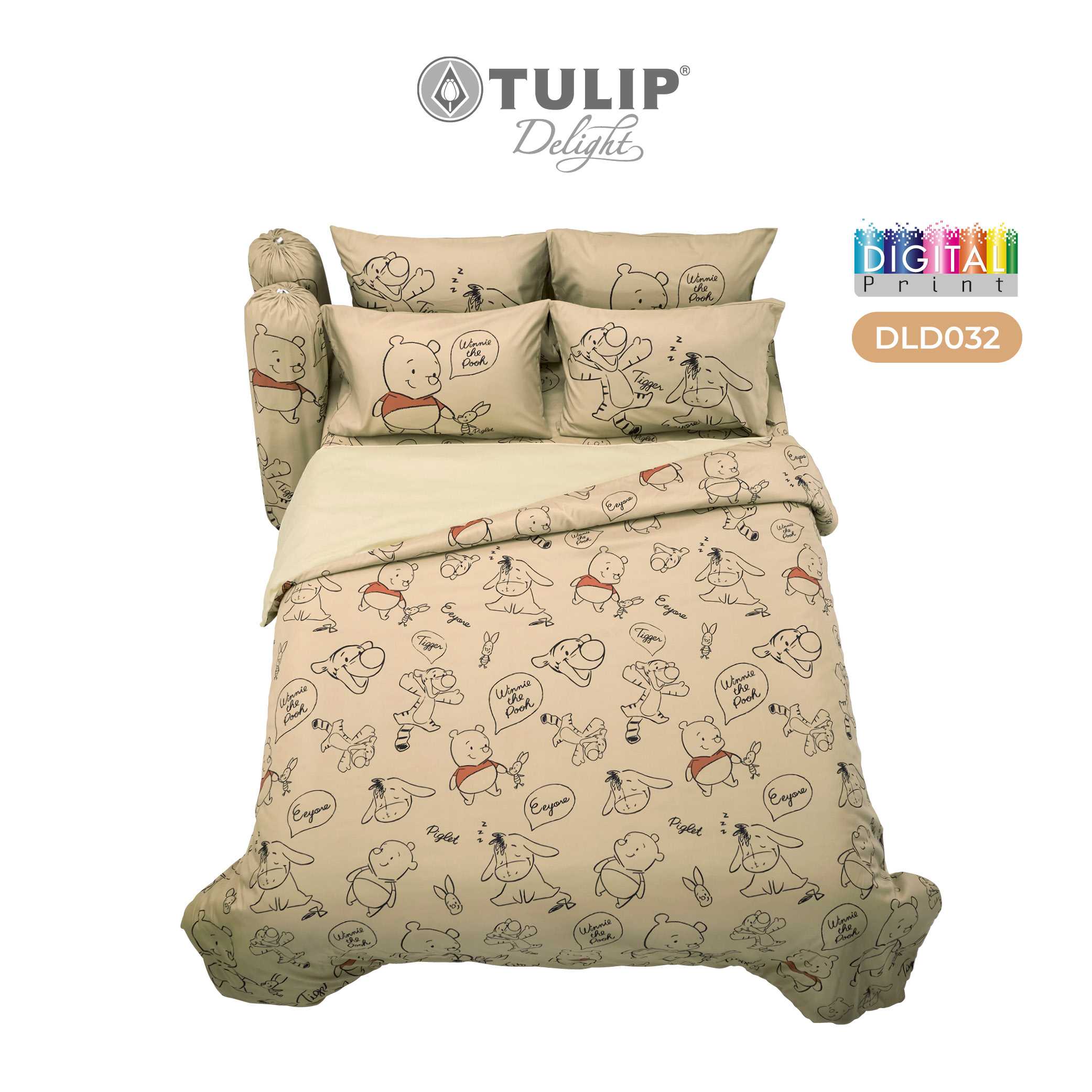 [NEW] ชุดเครื่องนอนทิวลิปดีไลท์ดิจิตอลปริ้นท์ DLD032 Pooh หมีพูห์