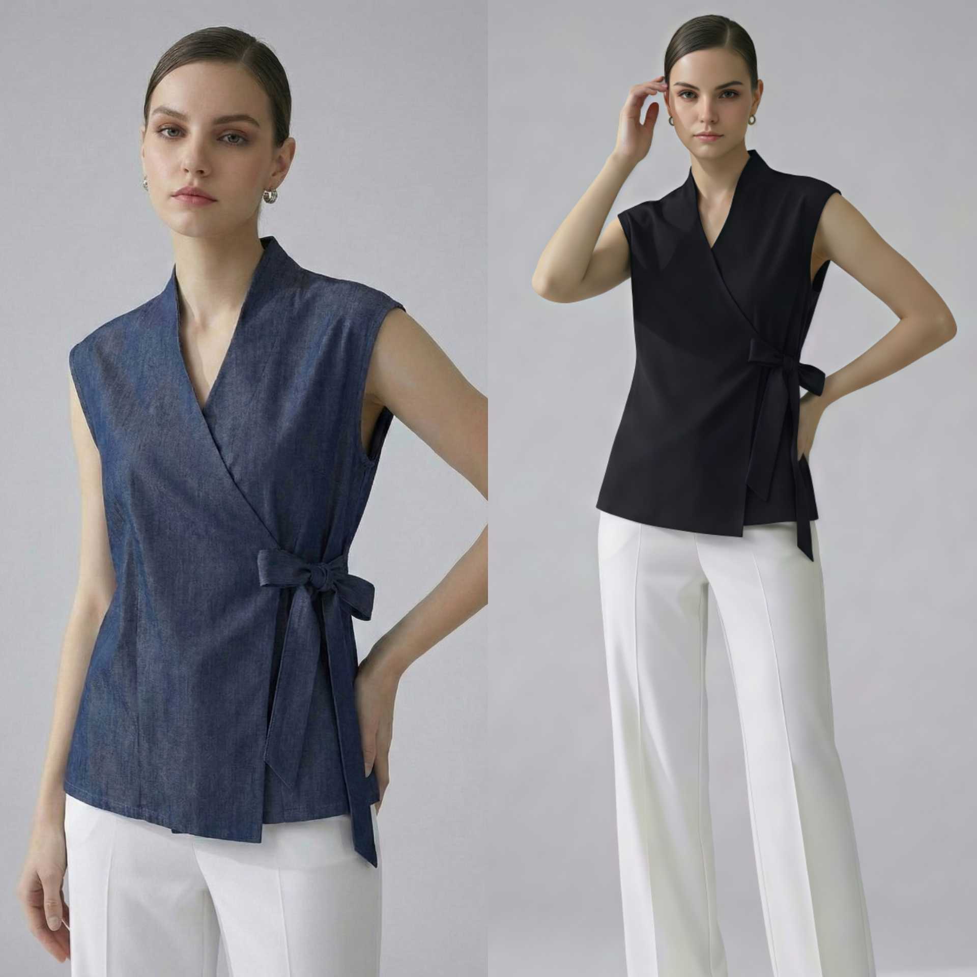 (พร้อมส่ง) Giselle Wrap Top
