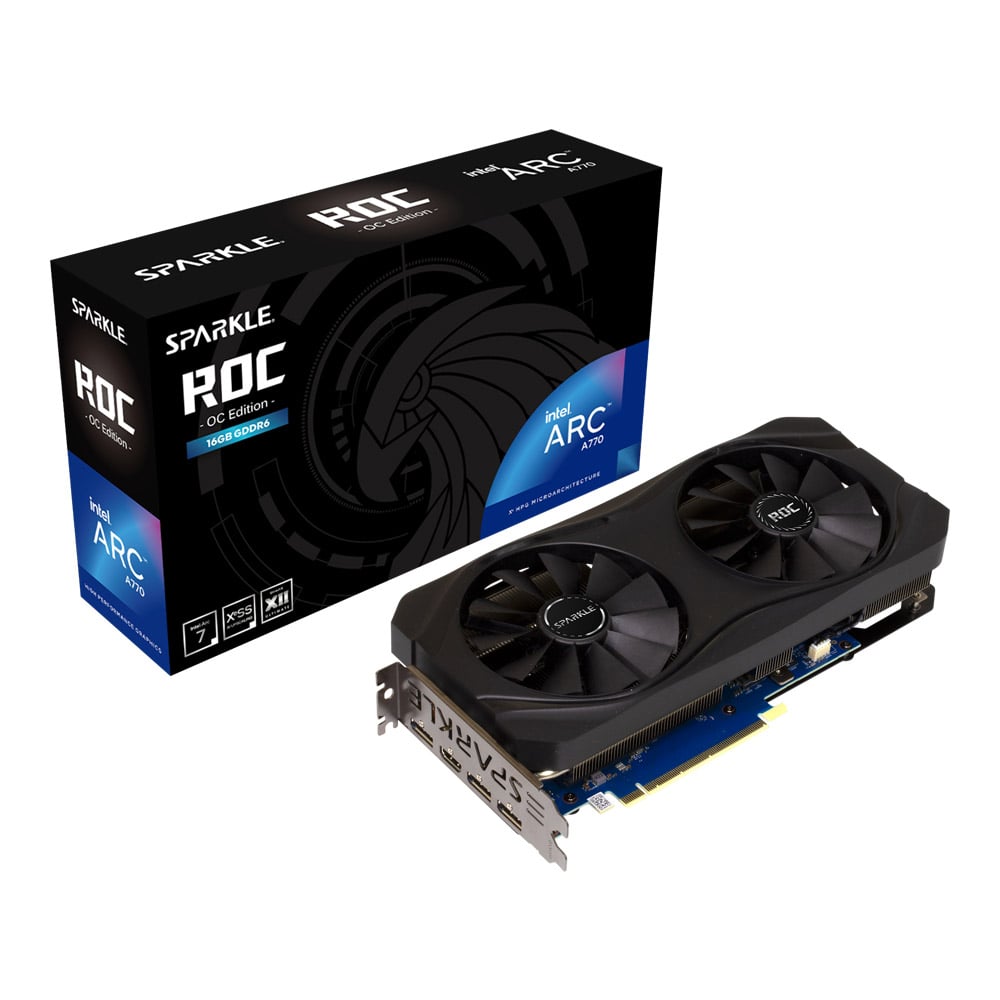 VGA (การ์ดแสดงผล) SPARKLE INTEL ARC A770 ROC OC EDITION 16GB GDDR6