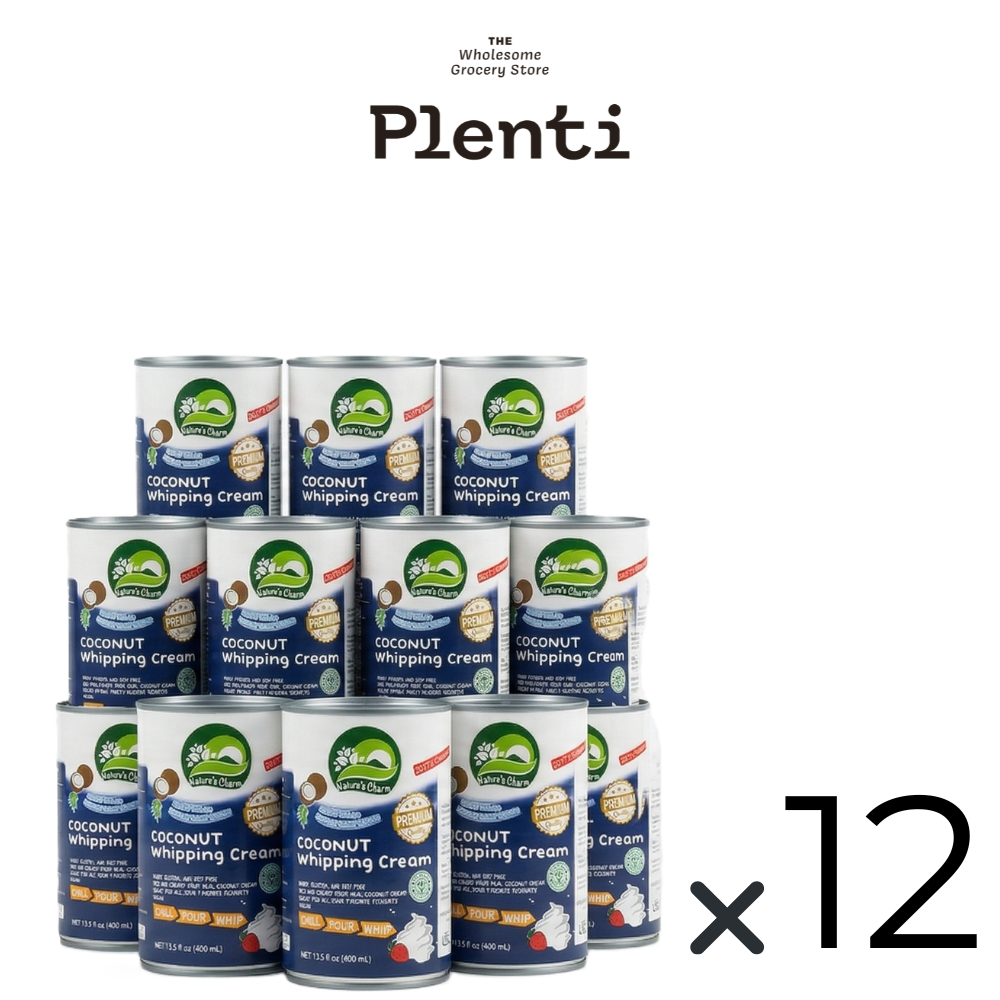Coconut whipping cream x12can (400 ml) / วิปปิ้งครีมมะพร้าว กะทิวิปปิ้งครีม x12 แคน - nature charm