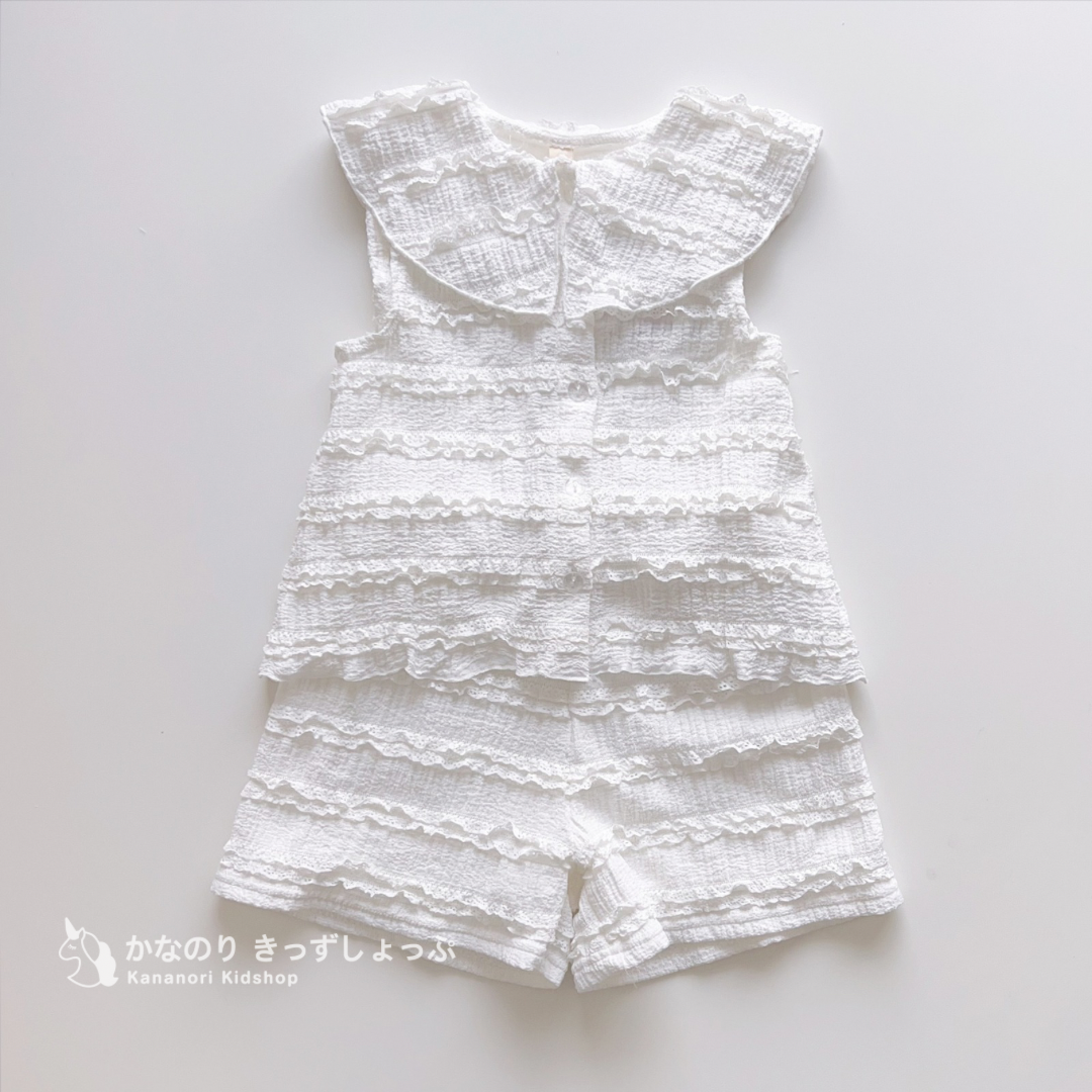 🧸พร้อมส่ง ชุดเซ็ตขาสั้นสีขาว/ดำ Sz. 110-150🤎