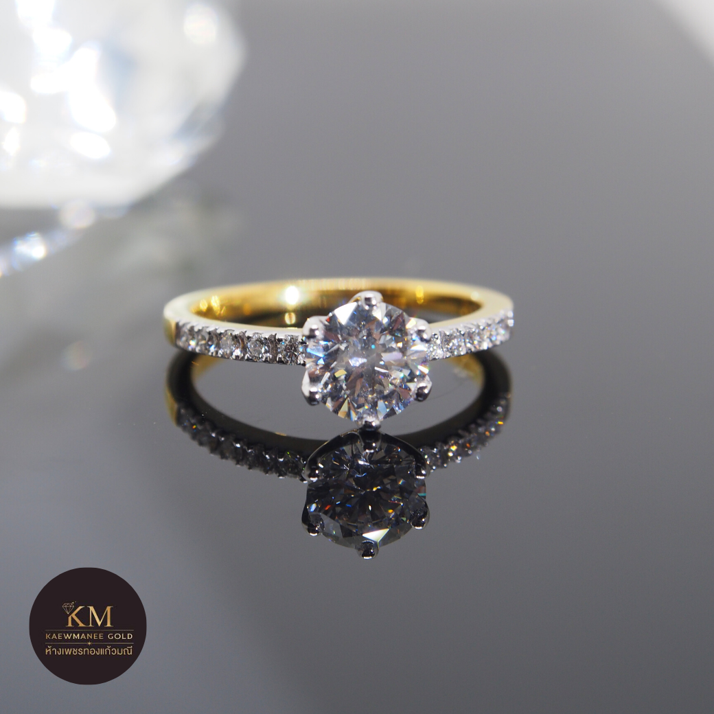 แหวนเพชร PRINCESS DIAMOND BAND (90% Gold)