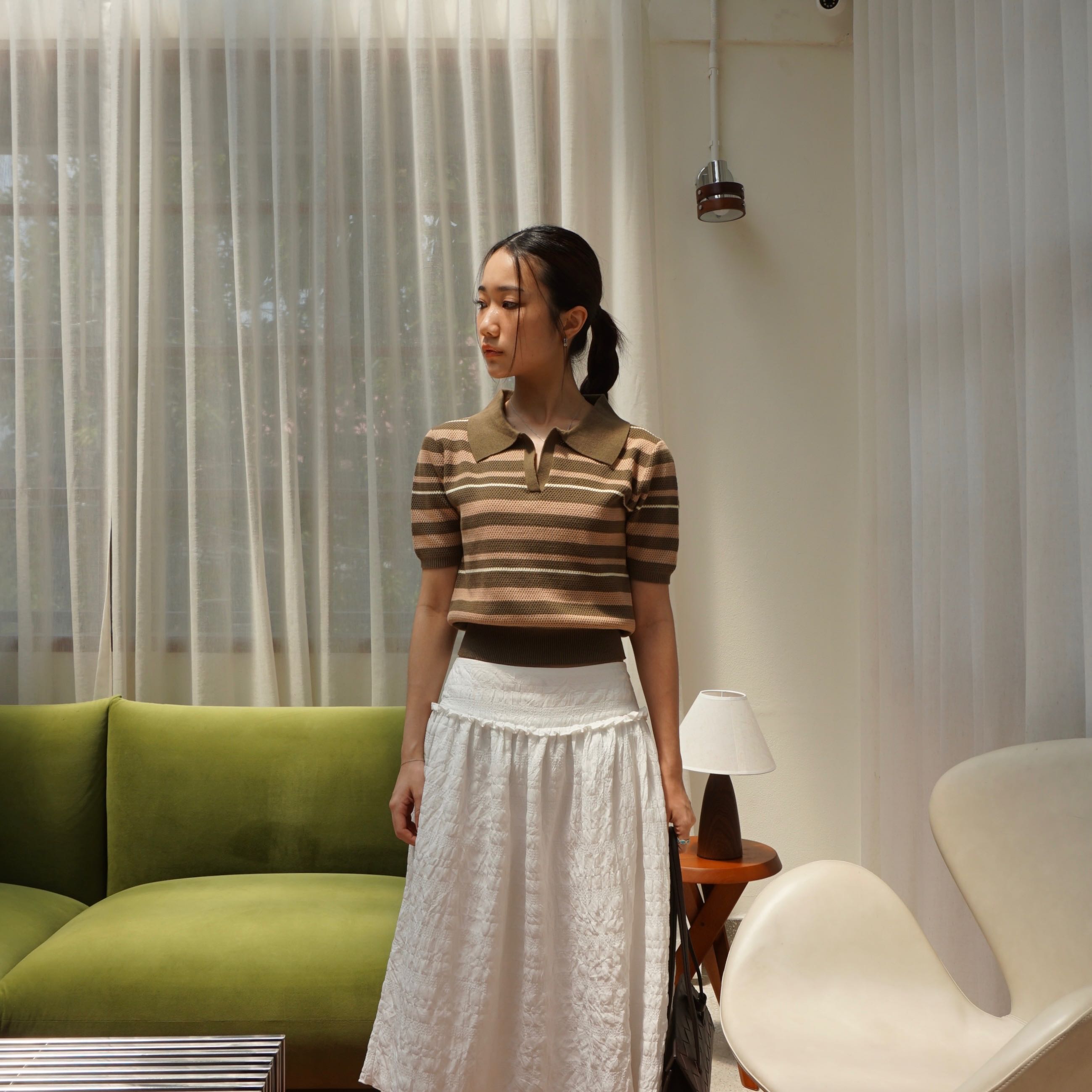 matin polo knit top