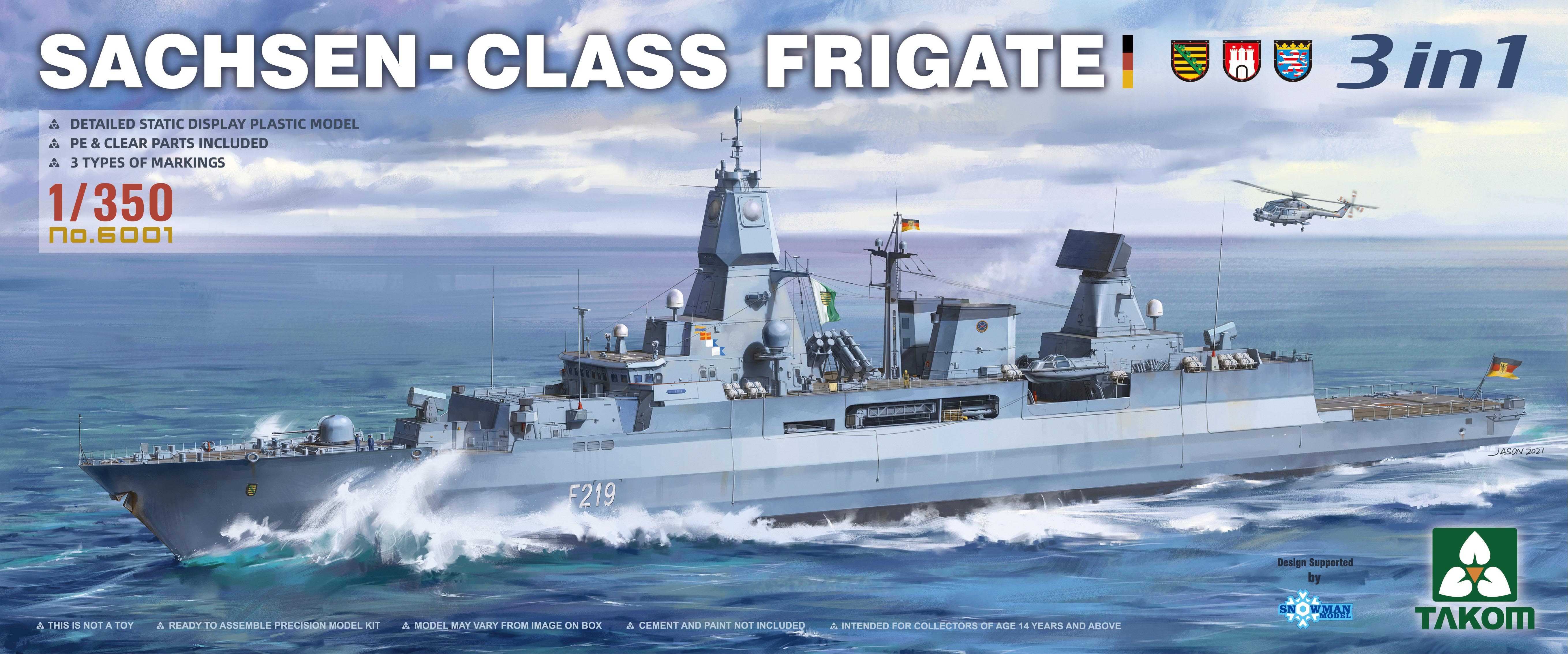 1/350 SACHSEN-CLASS FRIGATE 3 IN 1