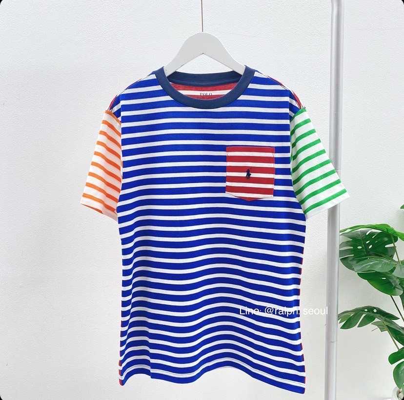 Ralph Lauren Striped Cotton Jersey Pocket Tee