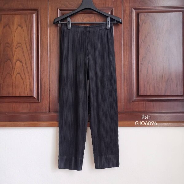 ยาว 34นิ้ว!! 2MUAY BASIC รุ่น GJO6896 SLIM FIT PLEATED PANTS กางเกงผู้หญิง กางเกงอัดพลีท 14สี FRE...
