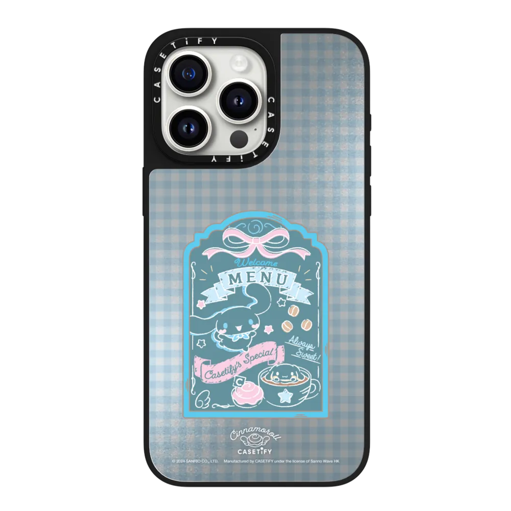 [พร้อมส่ง] CASETiFY | Cinnamoroll Cafe Menu & Latte Art Case