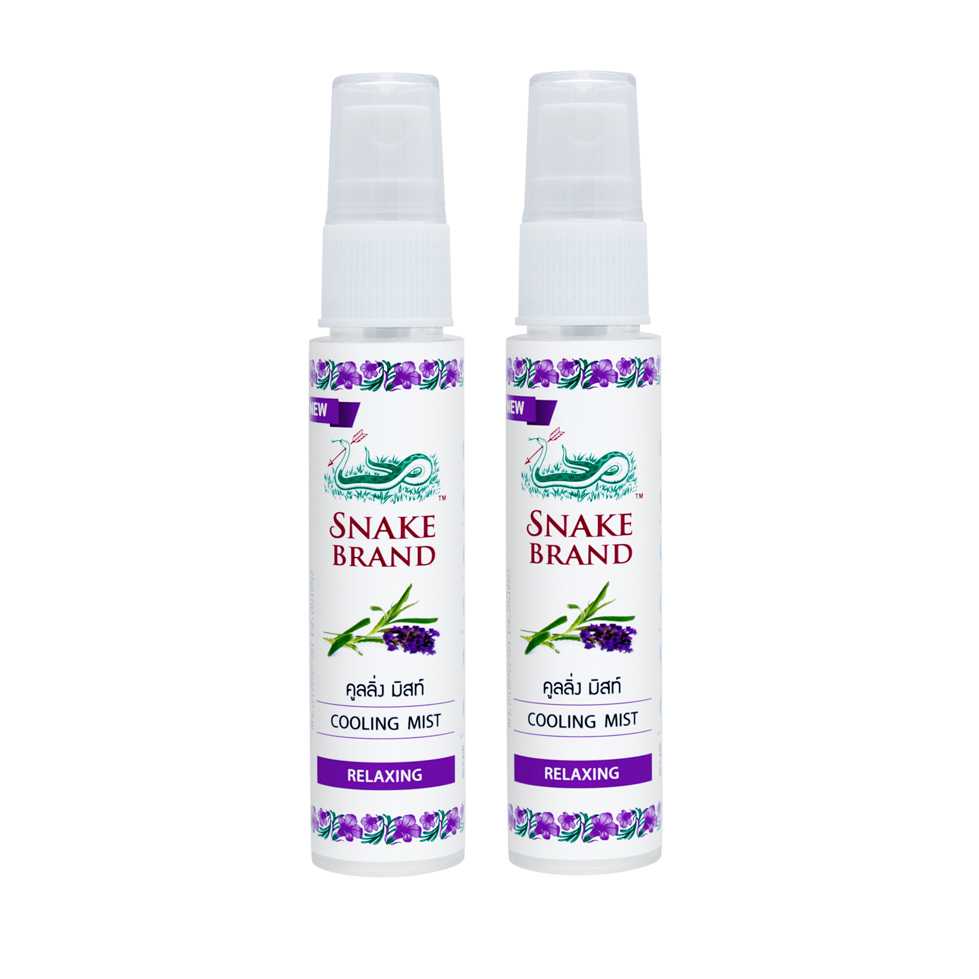 Snake Brand ตรางู คูลลิ่ง มิสท์ สเปรย์เย็น กลิ่นรีแล็กซิ่ง ขนาด 30 มล. 2 ขวด