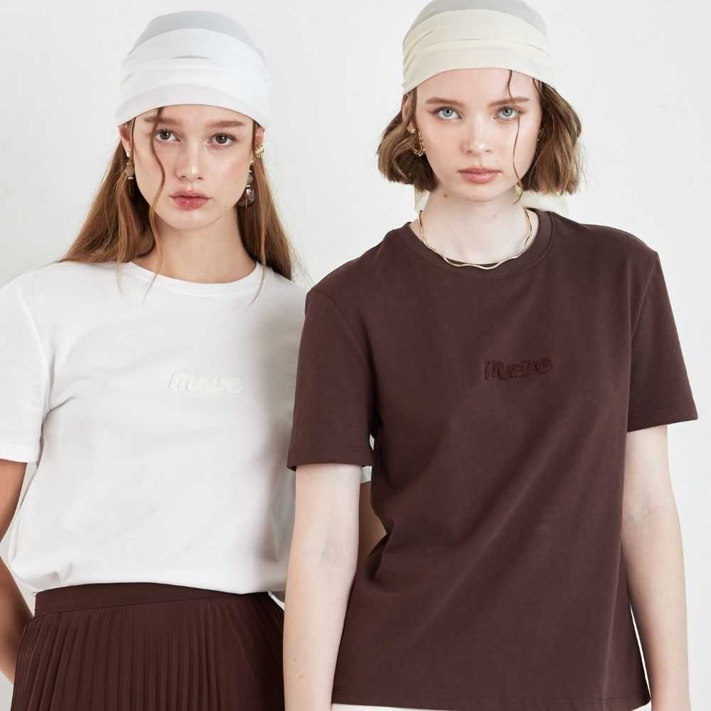 MAVE เสื้อรุ่น Cloudy T-shirt สี Mocha,Off white
