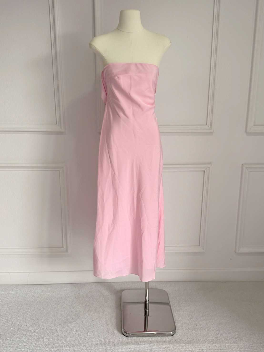 👑 One and Only | A04 Takecare Midi Dress - Baby Pink สีพิเศษ