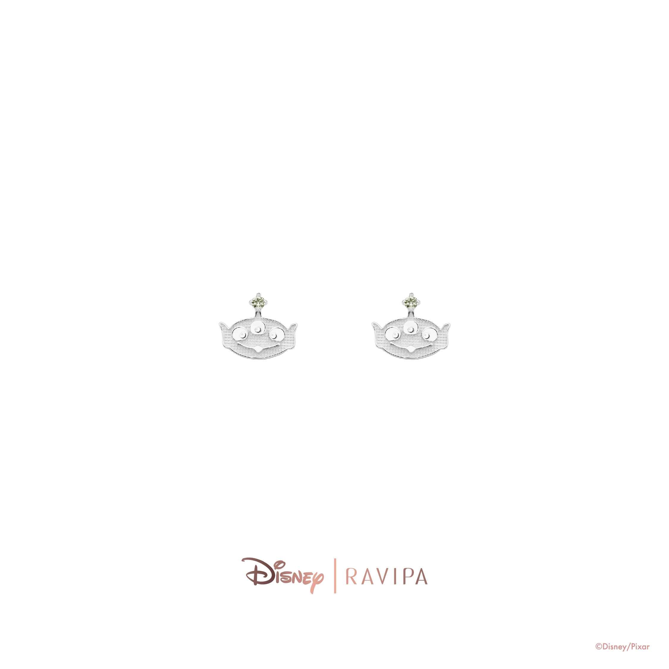 Silver Little Aliens Studs
