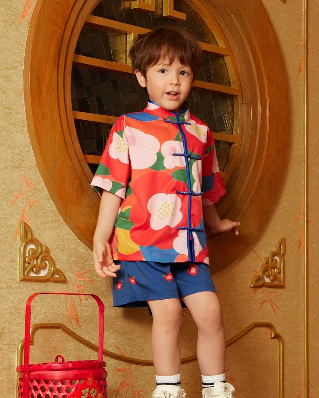 (Look1) Fortune Blossom Shirt Set