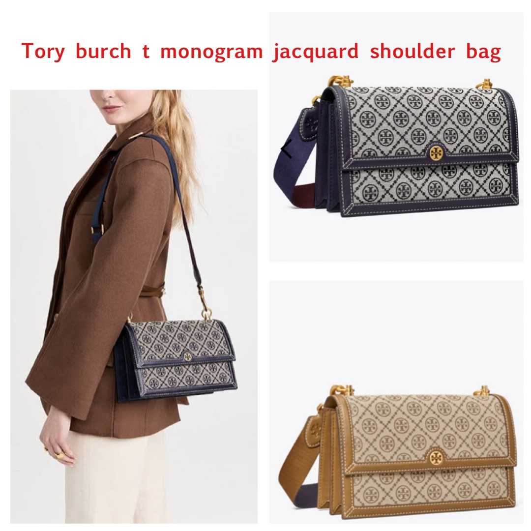 กระเป๋าสะพายTory burch t monogram jacquard shoulder bag คอลเลคชั่น T Monogram