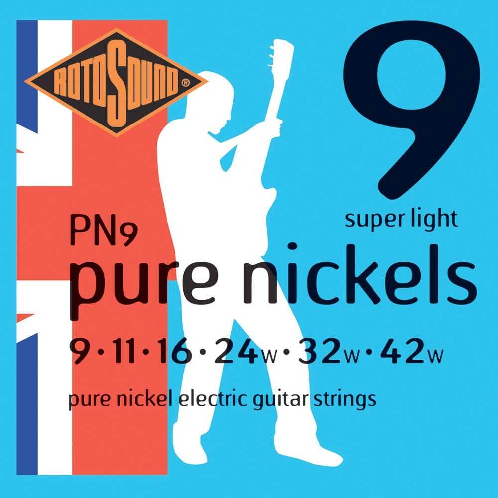 Rotosound สายกีต้าร์ไฟฟ้า ขนาด 0.09 - 0.42 รุ่น PN9 Pure nickels (Made in England)