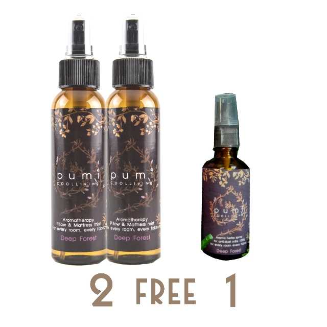 พิลโล่มิสท์ เซ็ทขายดีสุด pumi Deep Forest 120ml 2 free 1 50ml
