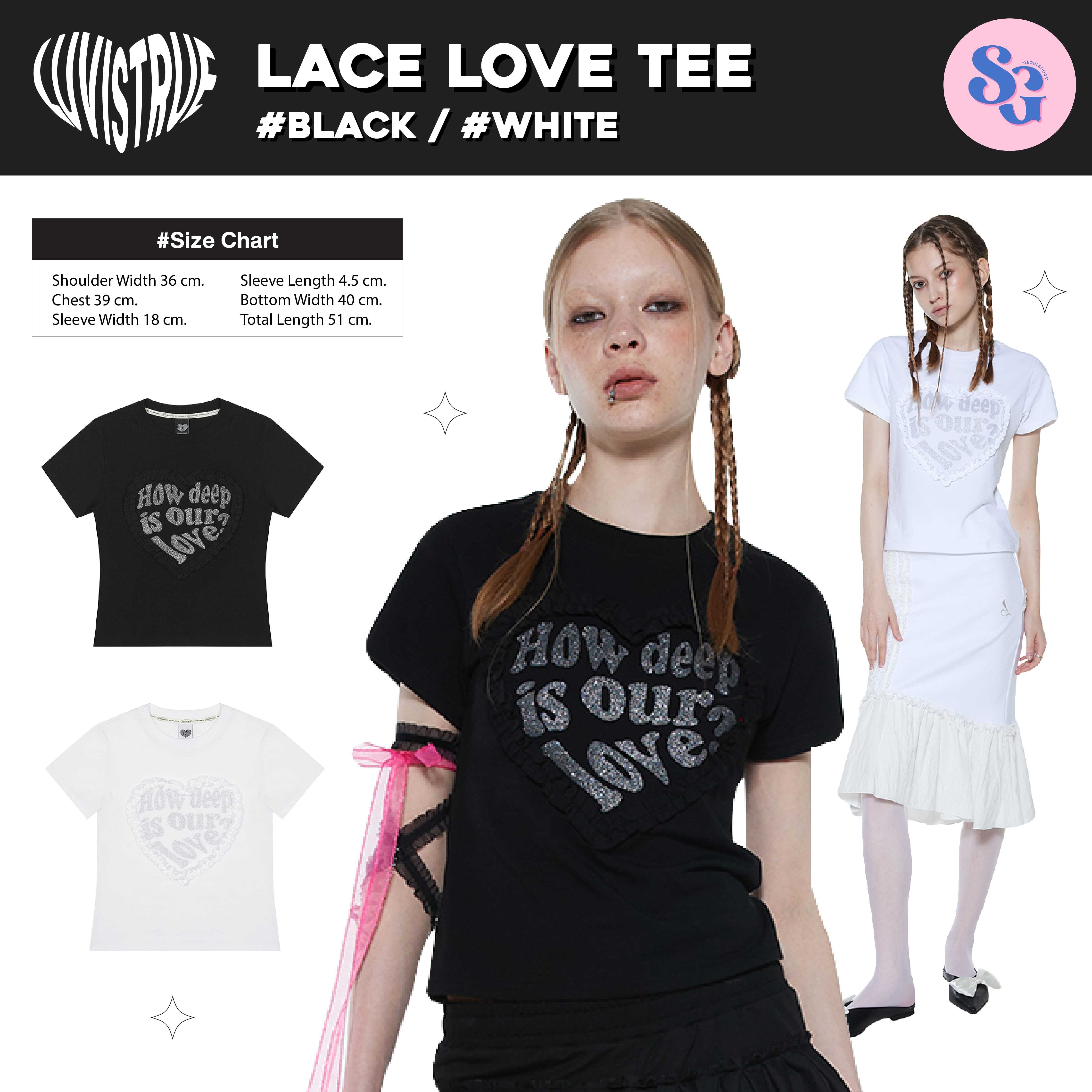 LUVISTRUE - LACE LOVE TEE  เสื้อยืด