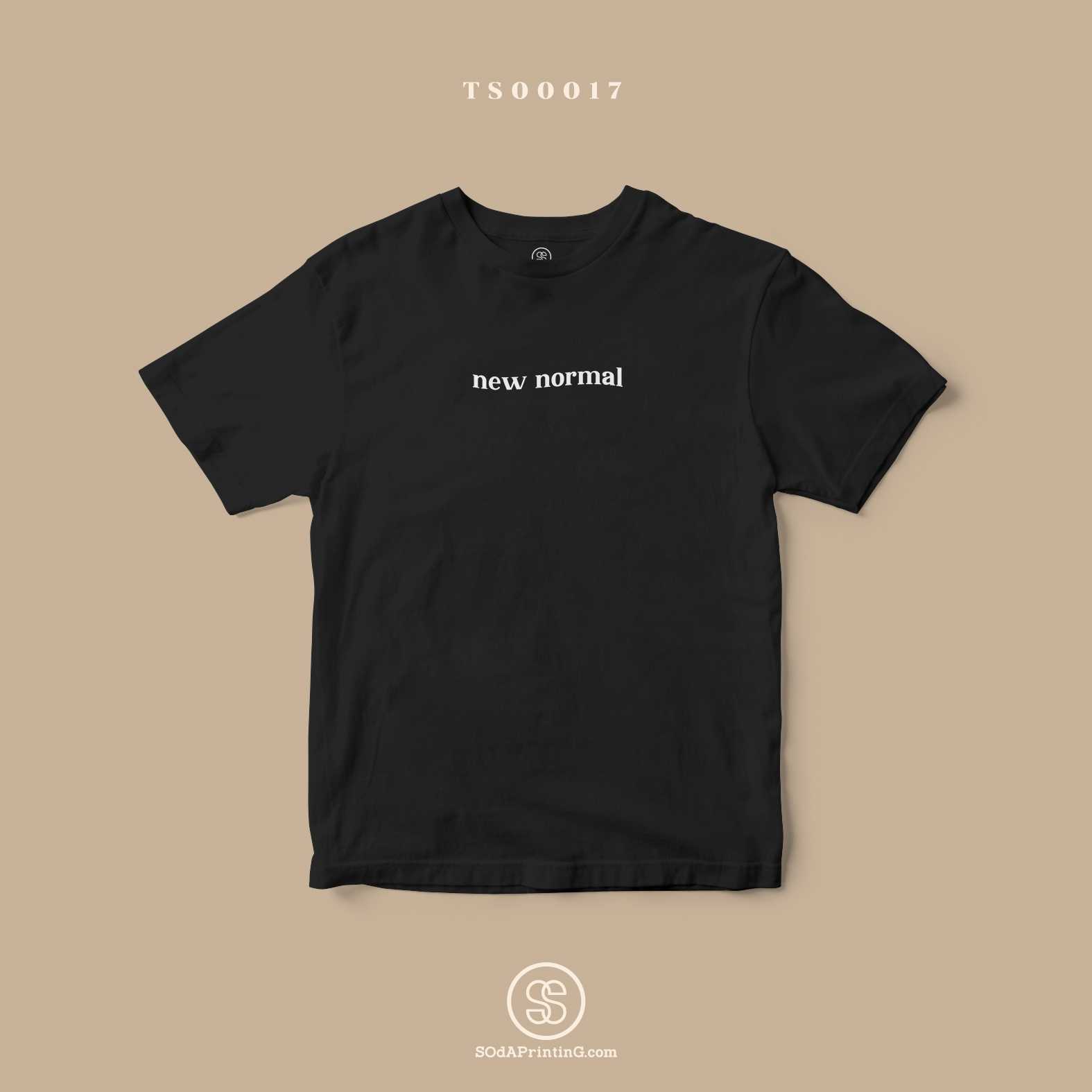 เสื้อ new normal สีดำ #SOdAtee #Caption TSA00017