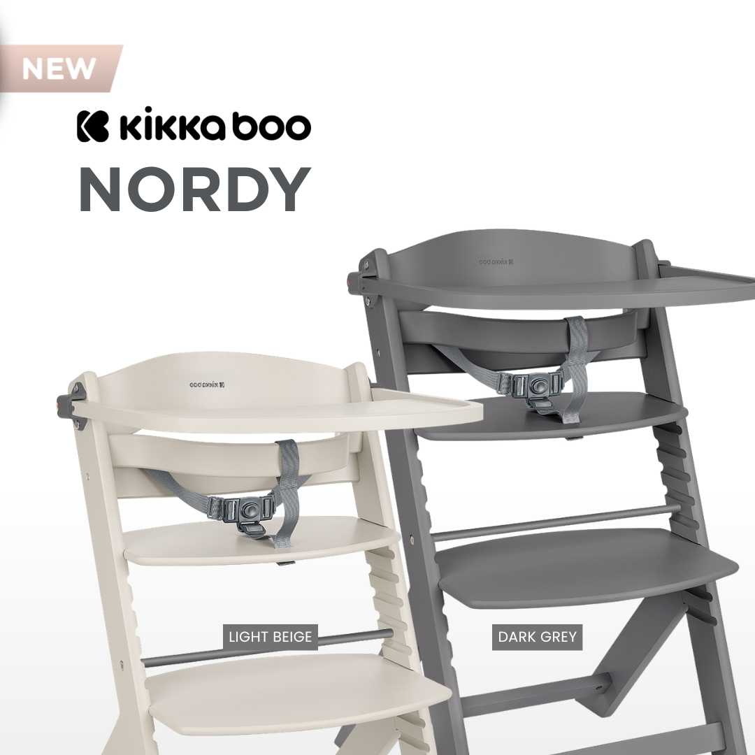 Kikkaboo Nordy Wooden Highchair เก้าอี้ทานข้าวเด็ก น้ำหนักเบาเพียง 6.1 kg ปรับเปลี่ยนได้ตามช่วงวัย