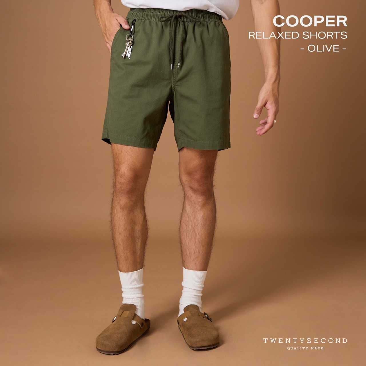 COOPER RELAXED SHORTS - OLIVE