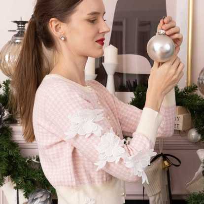 Pink Pastel Gingham Cardigan