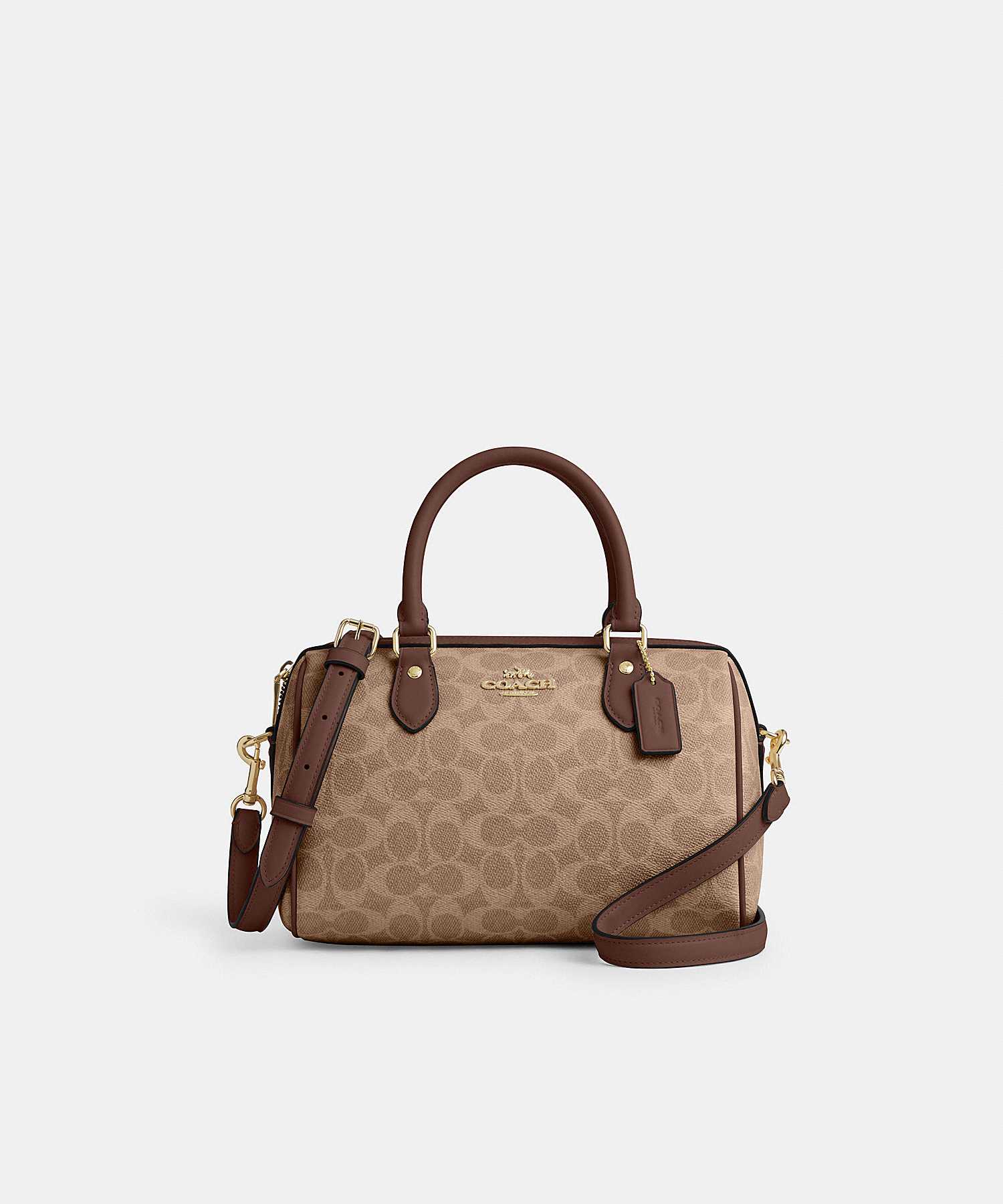 COACH ROWAN SATCHEL BAG IN SIGNATURE CANVAS CV961 IMXHE