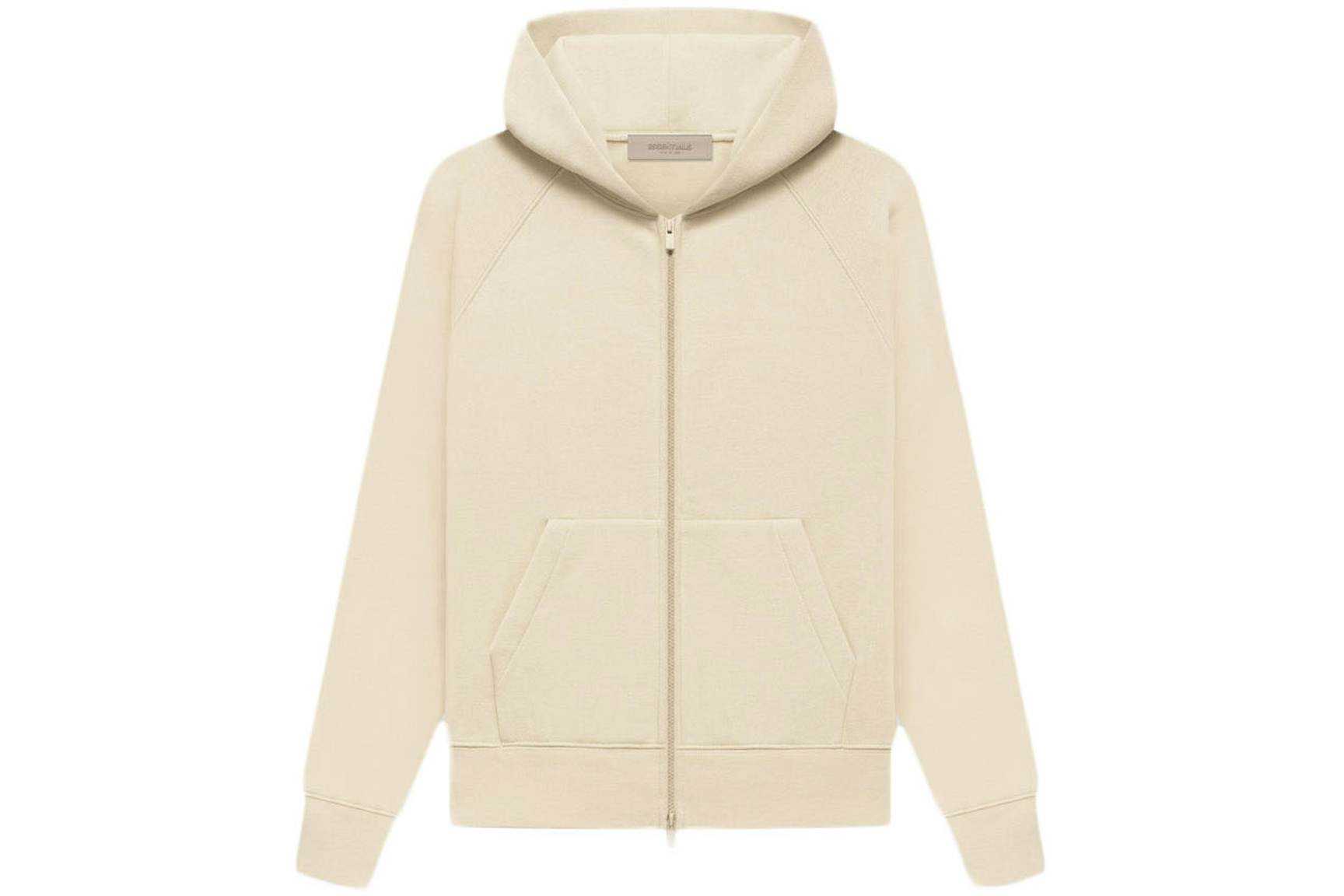 Essential SS23 Egg shell zip Hoodie
