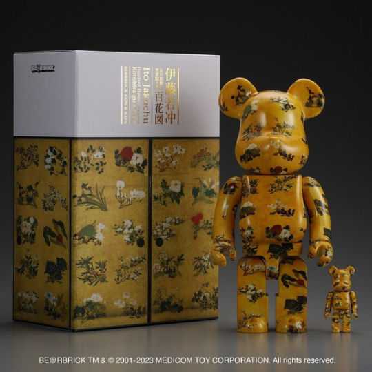 BE@RBRICK Ito Jakuchu Hundred Flowers Fusuma Kotohira-gu Shrine 100%+400%
