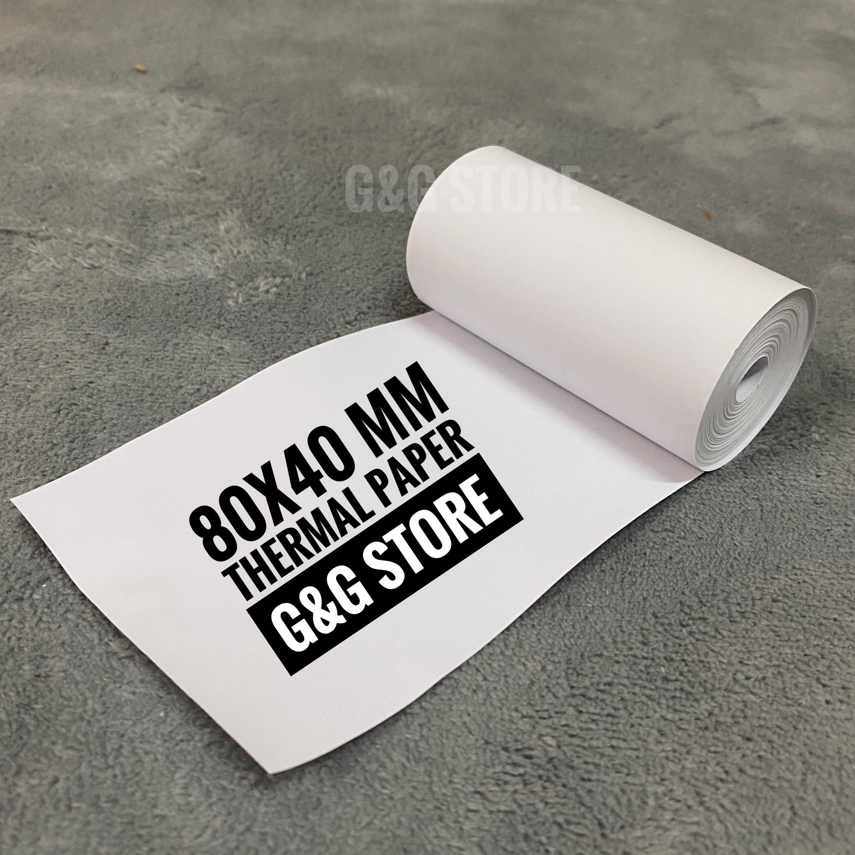 (1ม้วน) 80x40mm กระดาษความร้อนใบเสร็จ Thermal Printer Paper สำหรับเครื่องพิมพ์ใบเสร็จ หน้ากว้าง 80mm