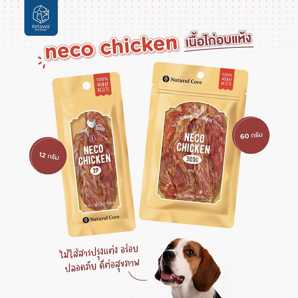 Natural Core Neco Chicken เนื้อไก่อบเเห้ง ขนมสุนัข นำเข้าจากเกาหลี