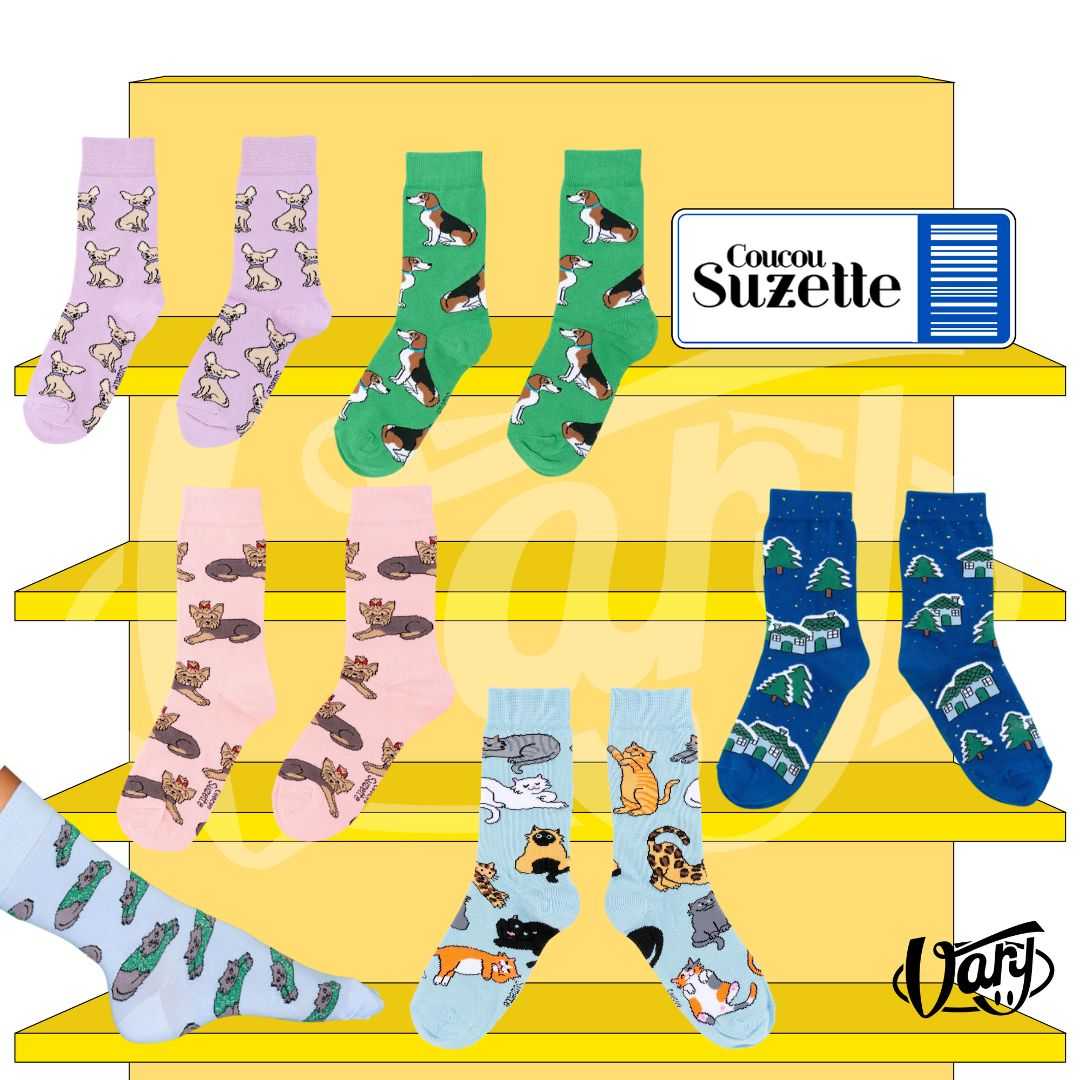 พร้อมส่ง  ถุงเท้า แบรนด์ Coucou Suzette ของแท้จากฝรั่งเศส