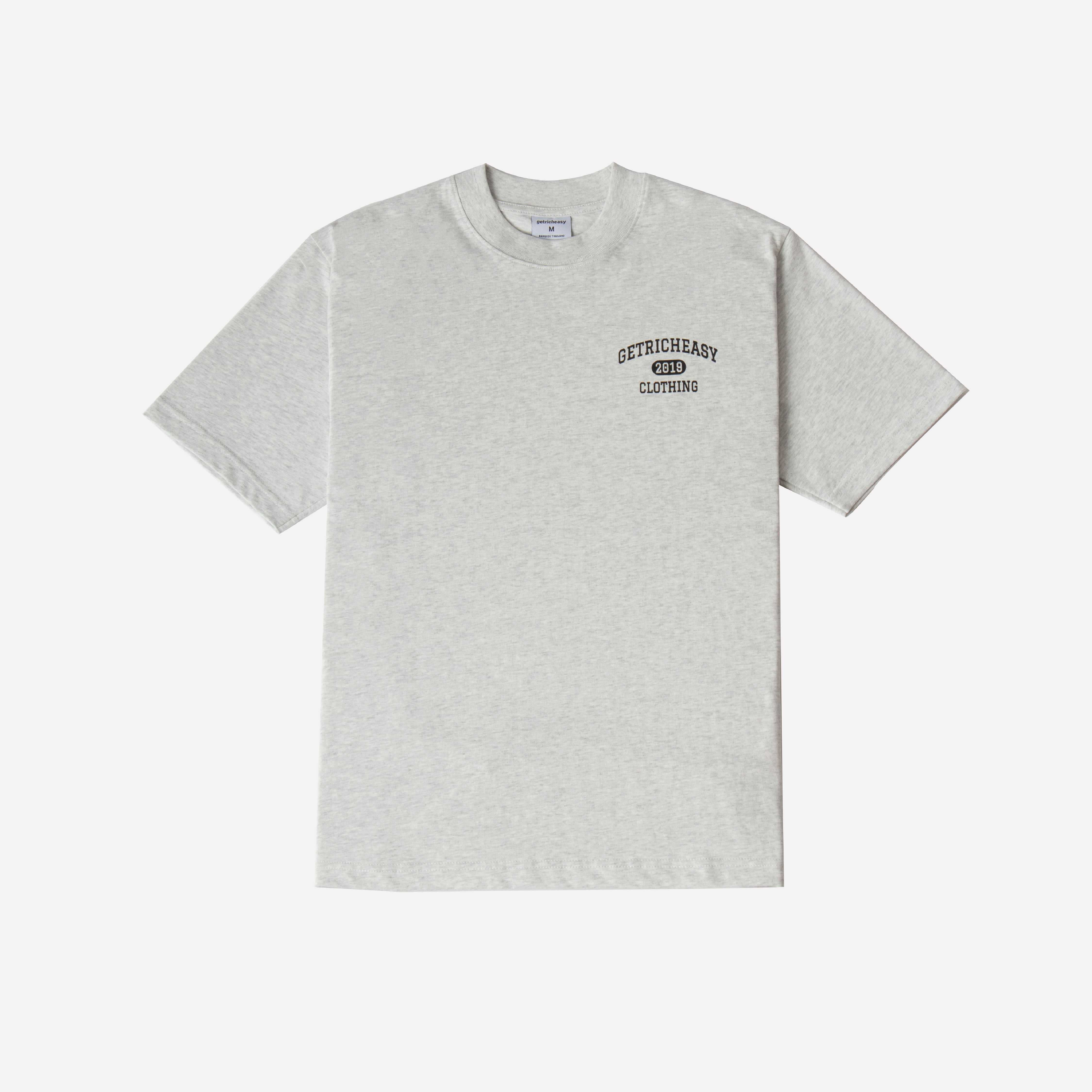 Many Logos Tee Top Dye Grey