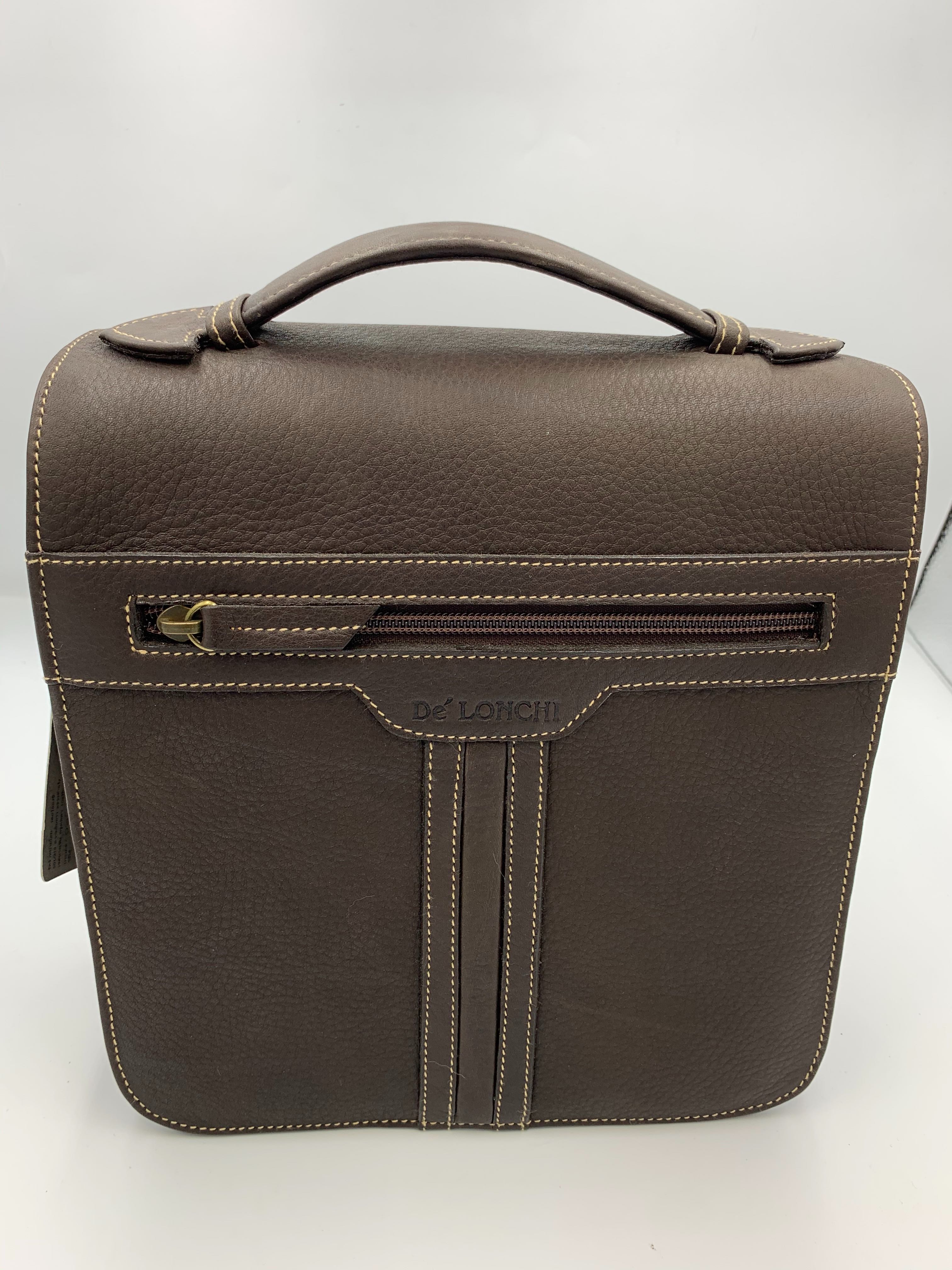 Delonchi กระเป๋าหนัง handbag หนังชามัวส์ฝอกนิ่ม รุ่น de008