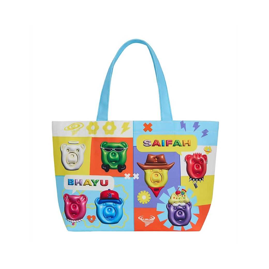 AUSPICIOUS BEARS LARGE TOTE BAG