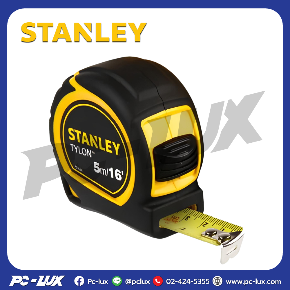 ตลับเมตร STANLEY TYLONTAPE รุ่น 30-696N ขนาด 5 เมตร สีดำ - เหลือง