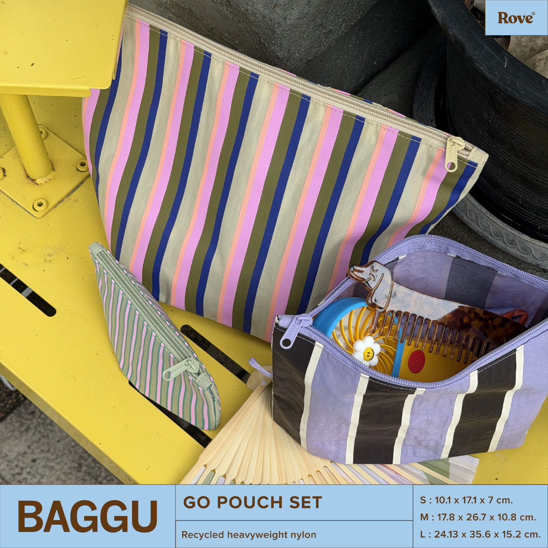 BAGGU Go Pouch Set - Candy Shop Stripes