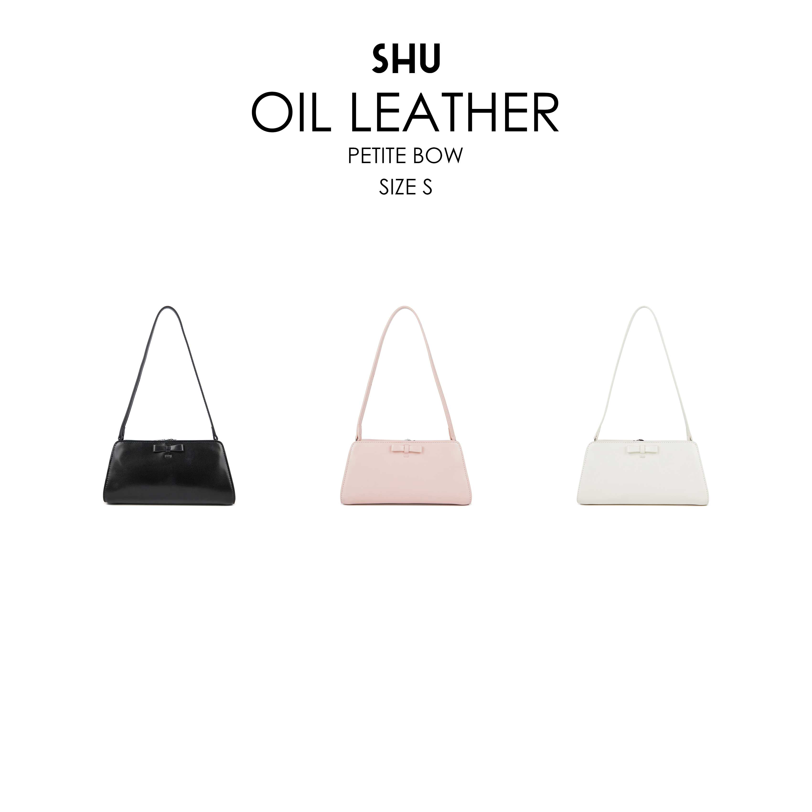 SHU OIL LEATHER PETITE BOW - FWBF9271