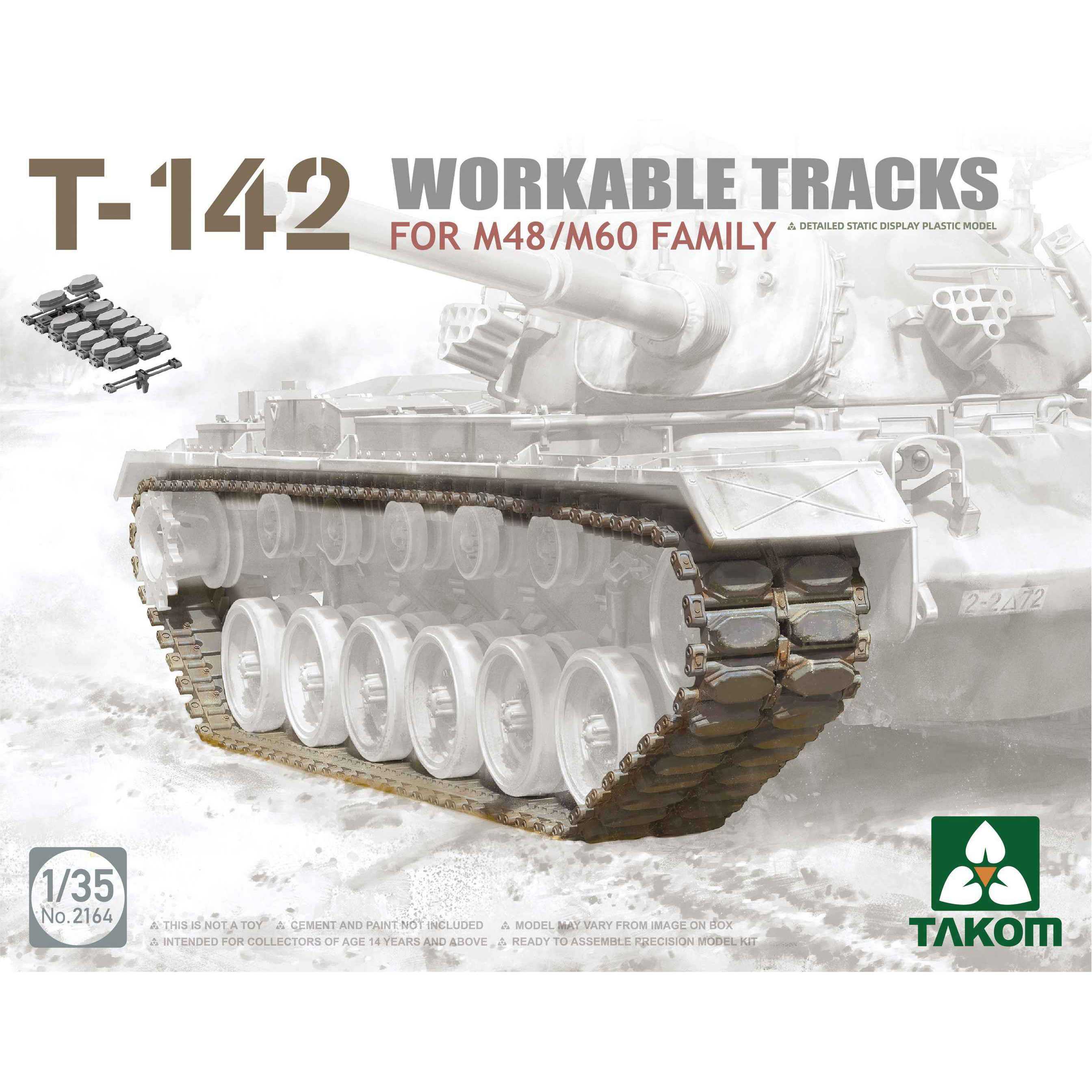 1/35 T-142 WORKABLE TRACKS FOR M48/M60 FAMILY